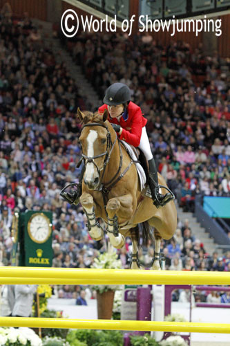 Katie Dinan and Nougat du Vallet at the World Cup Final in 2013. 