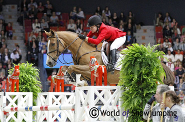 Katie Dinan and Nougat du Vallet at the World Cup Final in Gothenburg in 2013.