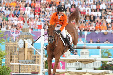 "He jumped amazing," Gerco said of London after round one. Photo by © 2012 Ken Braddick/dressage-news.com.