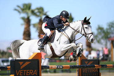 Will Simpson and Katie Riddle, owned by Monarch International, won Friday's $25,000 SmartPak Wild Card Grand Prix at HITS Thermal. Photo (c) ESI Photography.