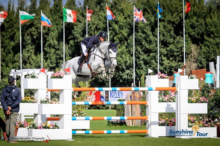 Gregory Wathelet and Coree went to the top in Sunday's CSI3* Grand Prix at the Sunshine Tour. Photo (c) Sunshine Tour.