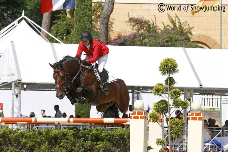 Beezie Madden rode the well jumping Breitling LS in the Grand Prix. 