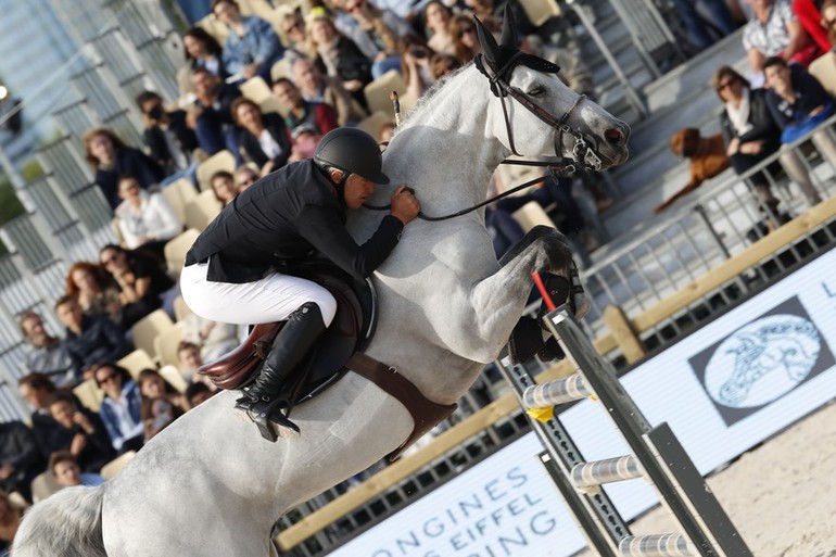 Roger Yves Bost and Pegase du Murier won the Eiffel Sunday Challenge in Paris. Photo (c) Stefano Grasso/LGCT.