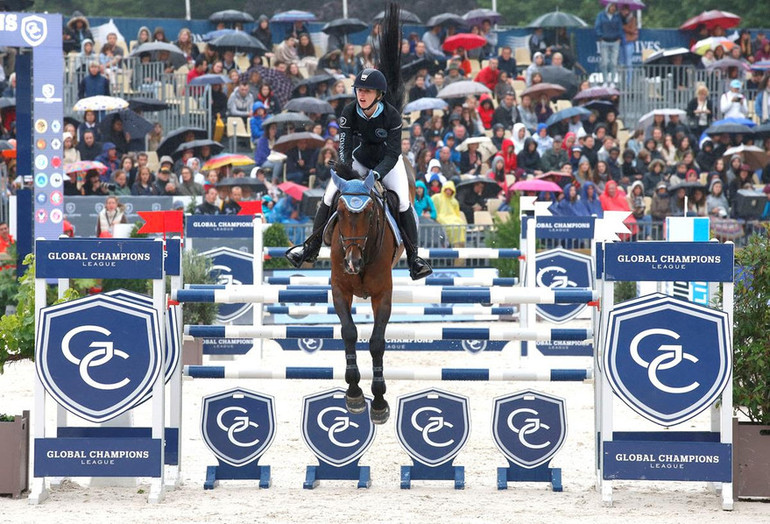 Audrey Coulter rode two beautiful clear rounds for Antwerp Diamonds on Alex. Photo (c) Stefano Grasso/GCL.