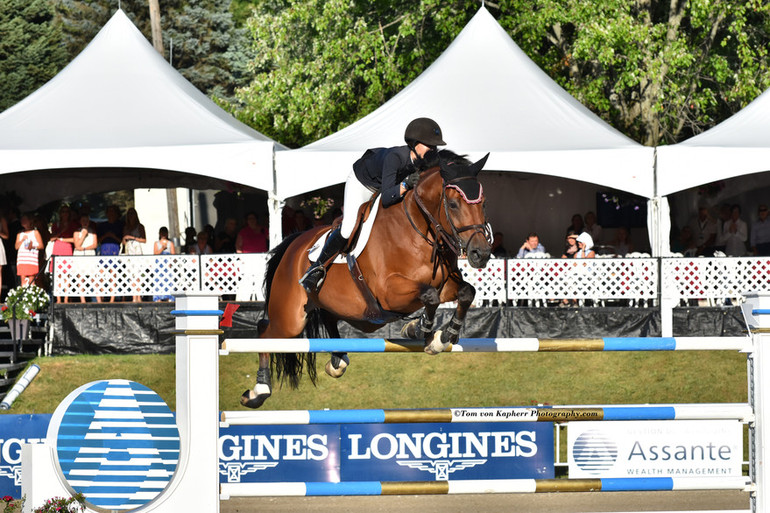 Lucy Deslaurieres and Hester. went to the top at International Bromont. Photo (c) Tom von kap-Herr/Phelps Media Group.