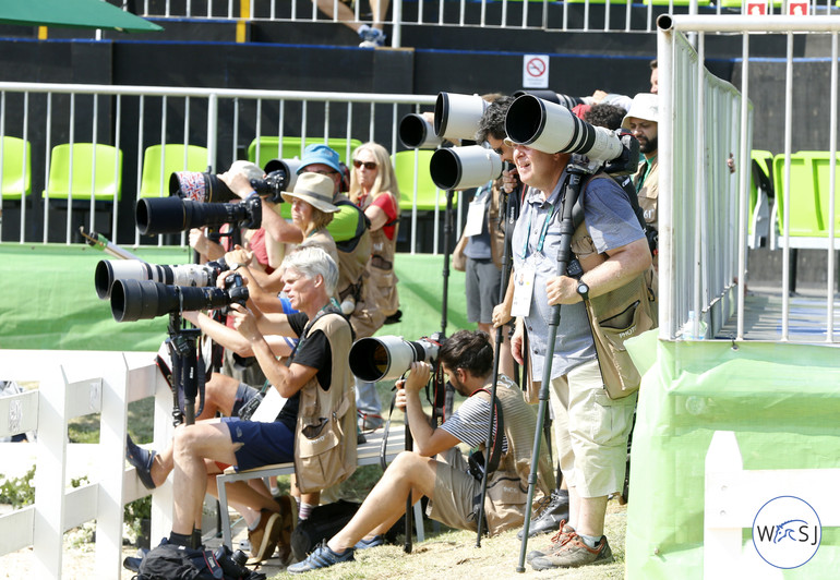 The photographers hoping to get that one picture after the finish line in the second round. 