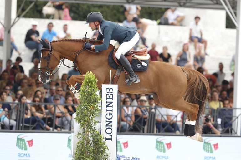 Runner-up in Rome was Simon Delestre and Chesall Zimequest. Photo (c) Stefano Grasso/LGCT.