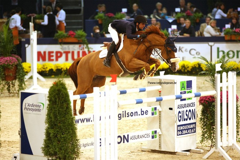 Ode de Roches (First de Launay x Tu viens Dorval), has jumped successfully at 1.60 level with Marlon Zanotelli.