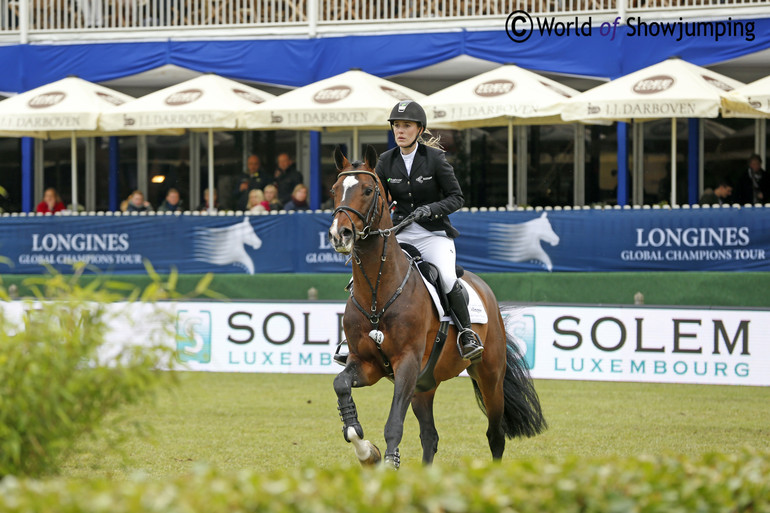 Janne-Friederike Meyer did a really good round riding the 8 year old Codex (Consolidator x Heartbreaker) - ending third.