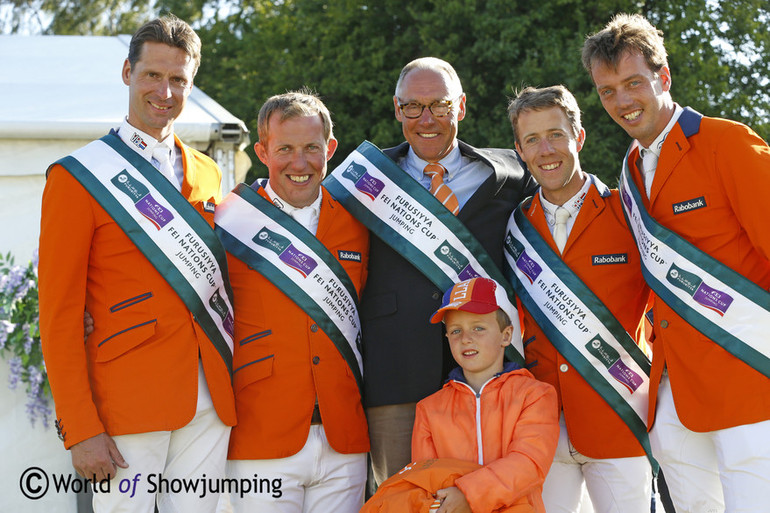 The winning team together with their biggest supporter - Gerco's son Thomas. Photo (c) Jenny Abrahamsson.