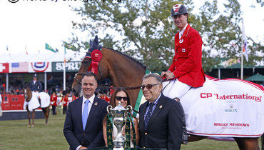 Ian Millar makes it a Canadian win in the CP International Grand Prix presented by Rolex
