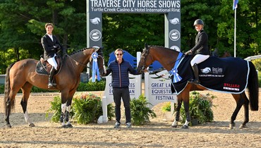 Samantha Schaefer and Dominic Gibbs tie for top honors in 36,600 Staller Shows Welcome Stake CSI2*