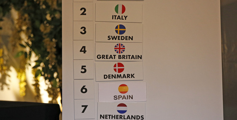 The starting order for the Longines FEI Nations Cup in Falsterbo