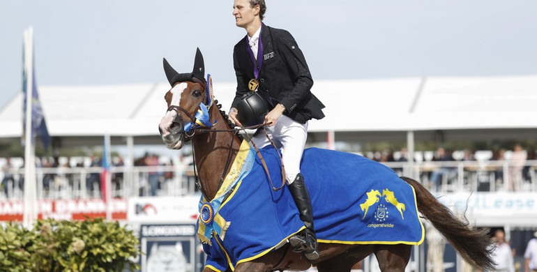 Gold for Mystic van 'T Hoogeinde at the FEI World Breeding Jumping Championships for 6-year-old horses