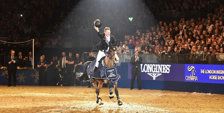William Whitaker on top of the world in the Longines FEI Jumping World Cup™ at Olympia