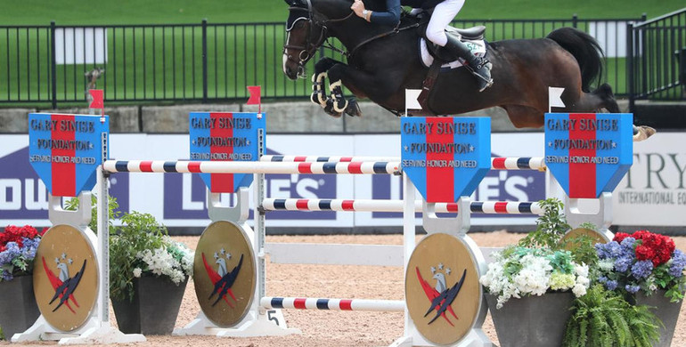 Daniel Coyle wins his first FEI Class at TIEC with CHS Krooze in Horseware Ireland Welcome Stake