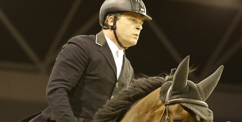 Henk van de Pol wins Friday's feature class at Kingsland Oslo Horse Show