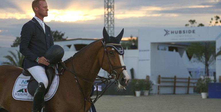 Niels Bruynseels to the top in Friday’s 1.55m class at Hubside Jumping in Grimaud