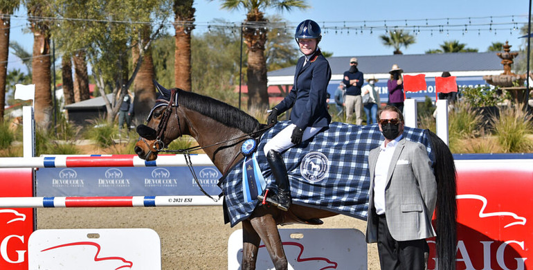 A picturesque win for Count Me In and Beth Underhill in the FEI $36,600 1.45m at Desert International Horse Park