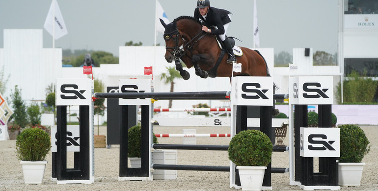 Marcus Ehning delights in the 1.50m Invest Mobile Prize at Knokke Hippique