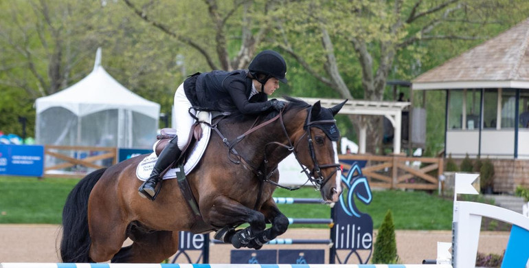 Katherine Dinan soars to victory in the Evergate Stables $40,000 1.50m New York Welcome Stake