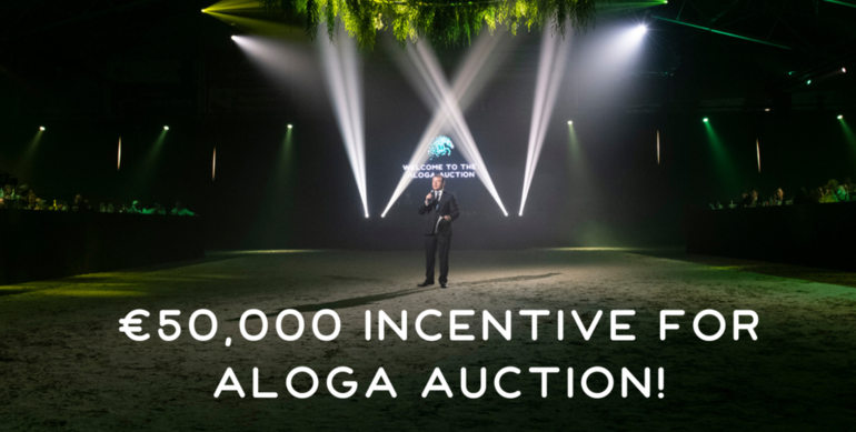 €50,000 in incentive payments for the 3rd edition of the Aloga Auction