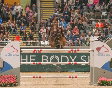 Patrice Delaveau and Carinjo HDC won the Rikstoto Grand Prix in Oslo. Photo (c) Kingsland Oslo Horse Show.