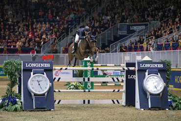 McLain Ward and HH Azur won the $75,000 Big Ben Challenge, presented by Hudson’s Bay Company. Photo (c) Ben Radvanyi Photography, www.benradvanyi.com.