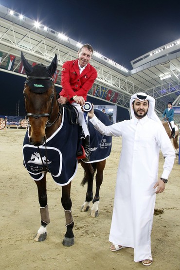 Hansi Dreher won Thursday's biggest class in Doha. Photo (c) CHI Al Shaqab.