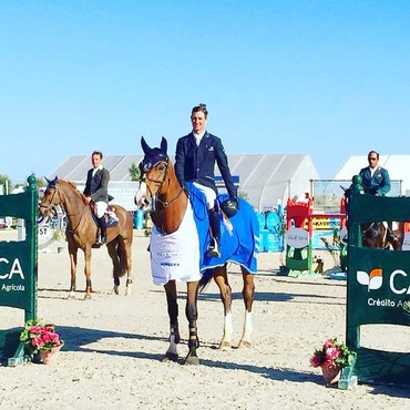 Julien Gonin and Soleil de Cornu CH. Photo (c) Vilamoura Equestrian Centre/Facebook.