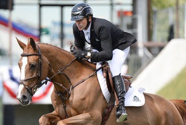 Eric Lamaze with Melody des Hayettes Z. Photo (c) Spruce Meadows Media Services.