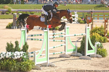 Samuel Parot and Quick Du Pottier concluded the 2016 Great Lakes Equestrian Festival, clinching the $100,000 Grand Traverse Grand Prix CSI3* on Sunday. Photo (c) Taylor Renner/Phelps Media Group.