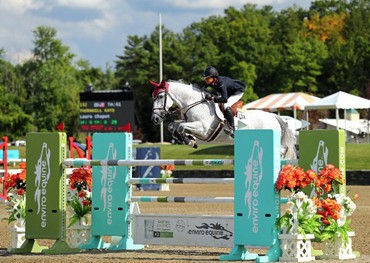 Laura Chapot and Thornhill Kate on their way to a $34.600 HITS Jumper Classic win. Photo (c) ESI Photography.