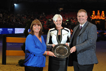 Lizzie Bunn, Inge Van Der Net from Horse International, and Edward Bunn. Photo by (c) Trevor Meeks/Olympia.