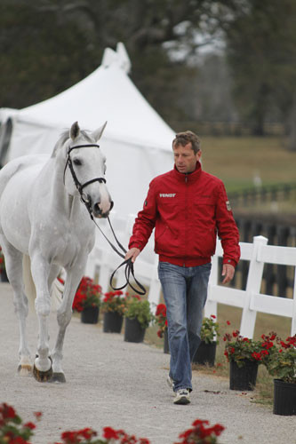 Corradina and Nagel out strolling at the vet-check in Kentucky. 