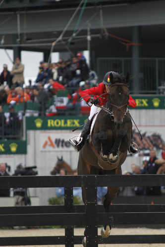 Checkmate and Meredith Michaels-Beerbaum at the WEG in 2010.