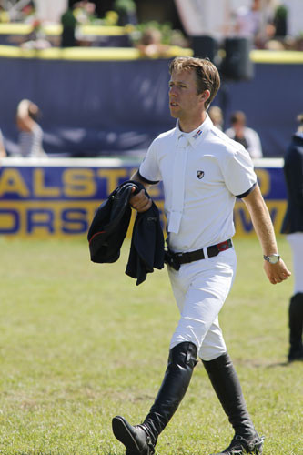 Maikel van der Vleuten walking the course in Falsterbo.