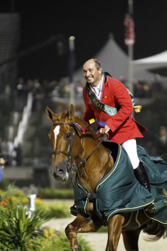 Vigo D'Arsouilles with Philippe Le Jeune at the World Equestrian Games in Kentucky 2010.