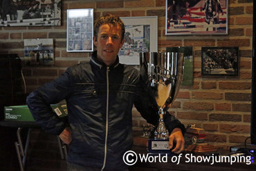 Maikel pictured with the trophy he won when he was crowned Dutch Champion earlier in the spring.