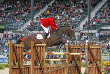 2008 Olympic champions Eric Lamaze and the late and legendary Hickstead. Photo by Jenny Abrahamsson.