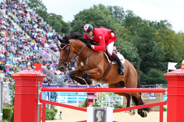 Captain Canada: Ian Millar is doing his 10th Olympics, and with Star Power he was clear today for Canada. Photo by © 2012 Ken Braddick/dressage-news.com.