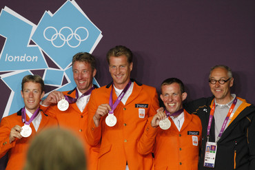 The silver medalist - the Netherlands: Maikel, Jur, Marc, Gerco and Rob.