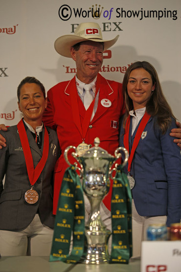 Marie Etter (3rd), Ian Millar (1st) and Reed Kessler (2nd).