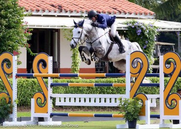 Conor Swail and Dillinger won $15,000 1.4m Grand Prix at The Ridge at Wellington Turf Tour. Photo (c) Phelps Media Group.