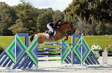 Lisa Goldman and Centurion B take the $25,000 SmartPak Grand Prix at the HITS Ocala January Festival. Photo (c) ESI Photography.