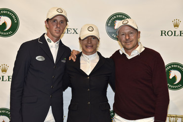 Top three; Marie Hecart, Eric Lamaze and Ben Maher. Photo (c) Revolutions Sports + Entertainment.