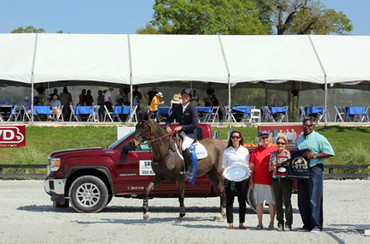 Angel Karolyi and Venus place first in the $100,000 Sullivan GMC Truck Grand Prix Sunday, March 15, 2015, at HITS Ocala.