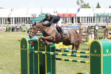 Sameh El Dahan of EGY riding Suma’s Zorro. Photo © Spruce Meadows Media Services.