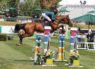 Pablo Barrios riding Fananka A. Photo © Spruce Meadows Media Services.