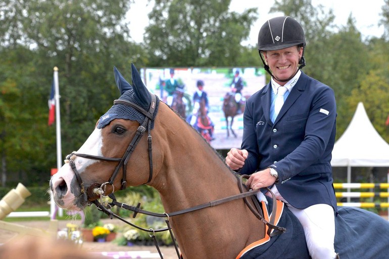 Cameron Hanley won Friday's Grand Prix qualifier at Millstreet International Horse Show. Photo (c) Tadhg Ryan / Millstreet Horse Show. 